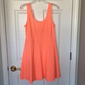 Neon quilted skater dress
